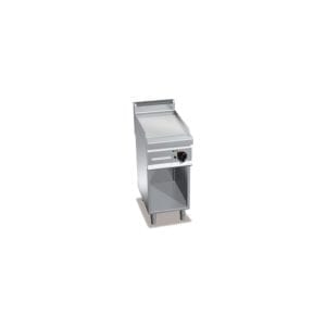 Plaque de cuisson électrique chromée 395 x 500 mm sur pieds