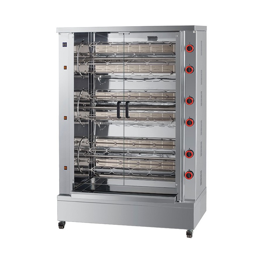 Rôtissoire multi-rotative 12 broches - 60/72 Poulets