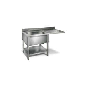 Table lave-vaisselle égouttoir D / 1200 mm 1 évier prof.600