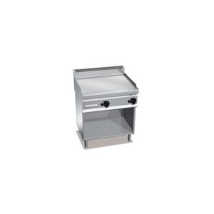 Plaque de cuisson gaz chromée 795 x 500 mm sur pieds