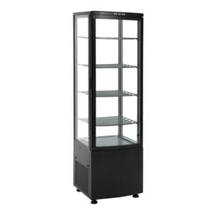 Vitrine réfrigérée haute porte incurvée 235L - Noir