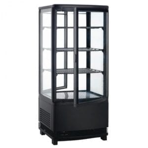 Vitrine réfrigérée portes incurvées 86L - Noir