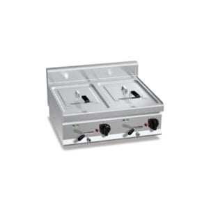 Friteuse électrique 10 + 10 litres (12kW) à poser