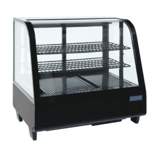 Vitrine réfrigérée de comptoir noire - 100 L