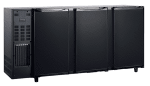 Arrière bar 3 portes pleines 390 litres