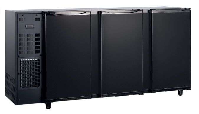 Arrière bar 3 portes pleines 466 litres