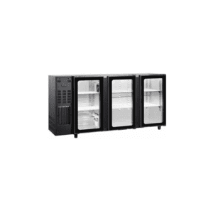 Arrière bar 3 portes vitrées 390 litres