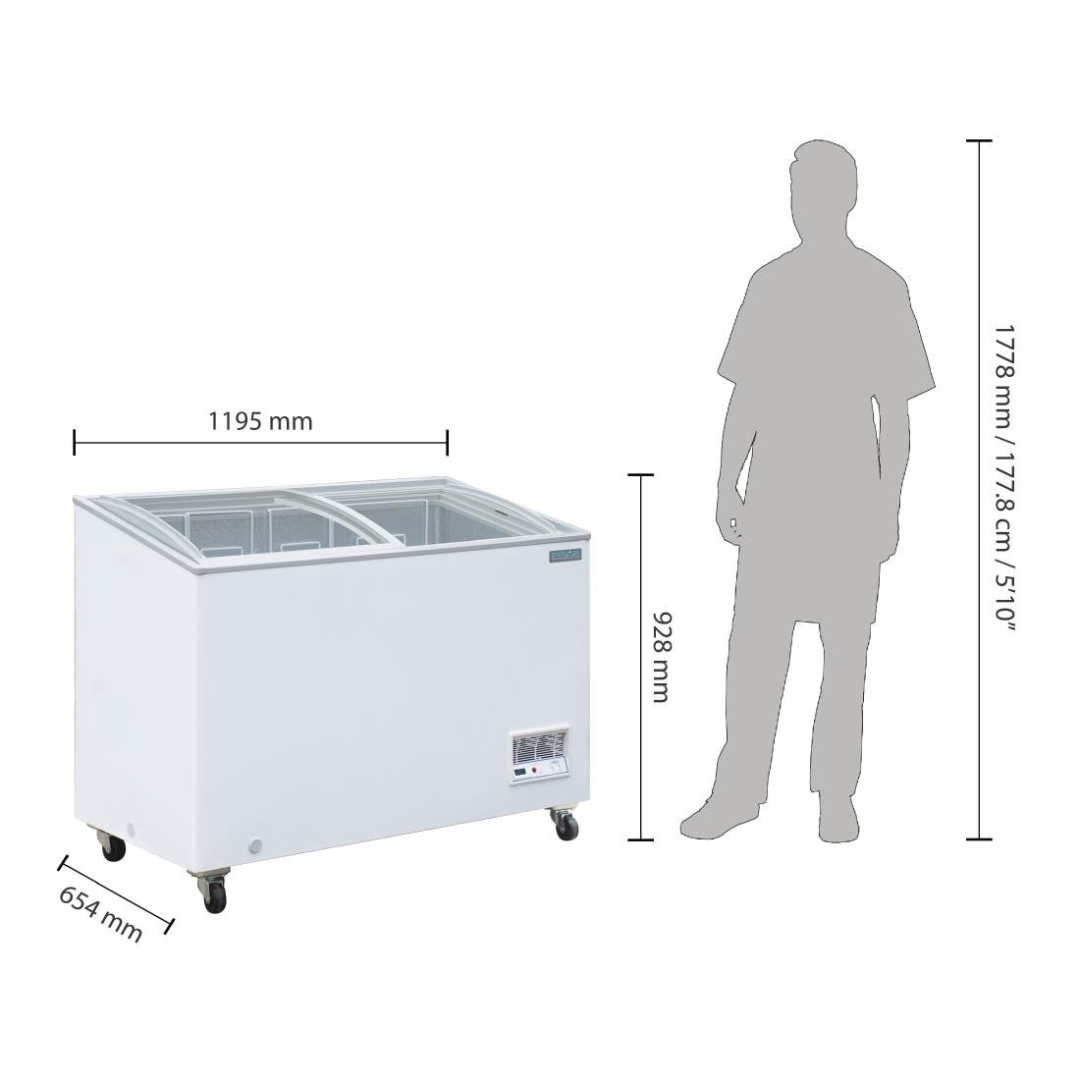 congélateur coffre vitré glace 270l – Image 2