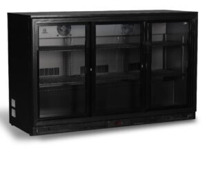 ARRIÈRE DE BAR 3 PORTES COULISSANTES ''FULL BLACK''