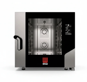 Four mixte vapeur 6 niveaux en GN1/1 et 400X600(double glissiére)tecnoeka gamme BLACK MASK