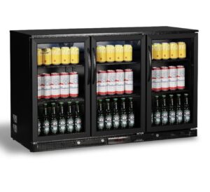ARRIÈRE DE BAR 3 PORTES BATTANTES ''FULL BLACK''