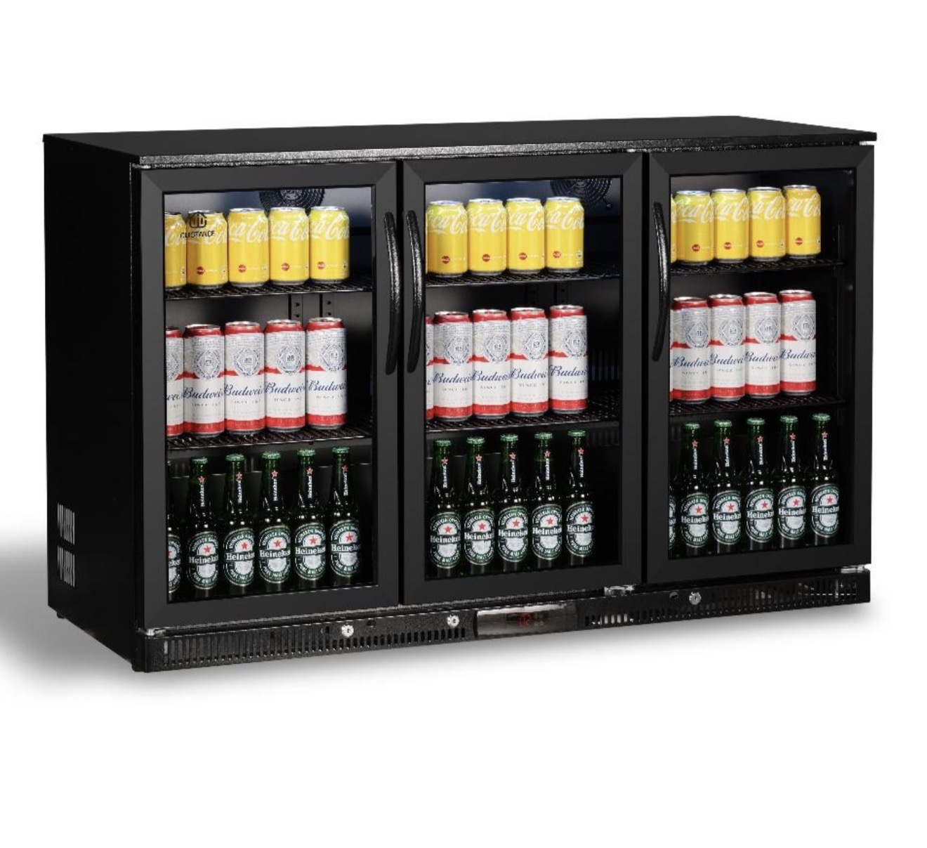 ARRIÈRE DE BAR 3 PORTES BATTANTES ''FULL BLACK''